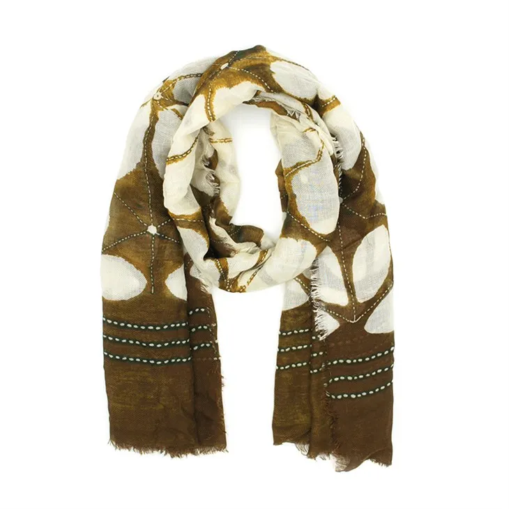 Eșarfă imprimată cu flori S017