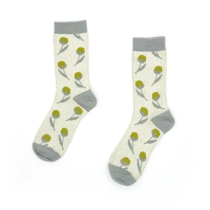 Șosete din bumbac brodate