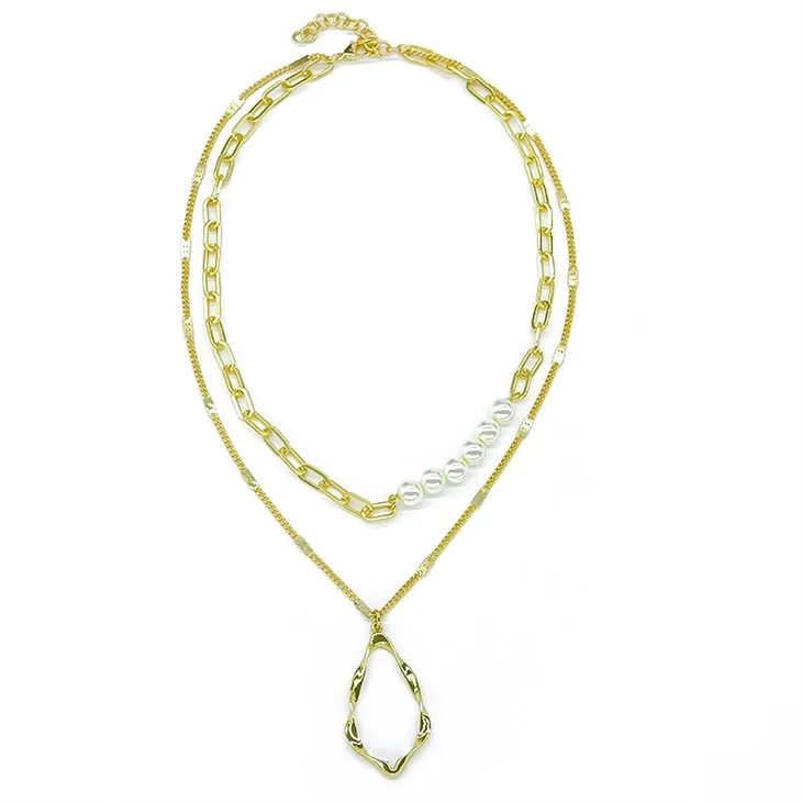 Set de colier de perle de aur